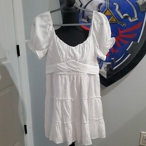 Trixxi White Puff Sleeve Dress